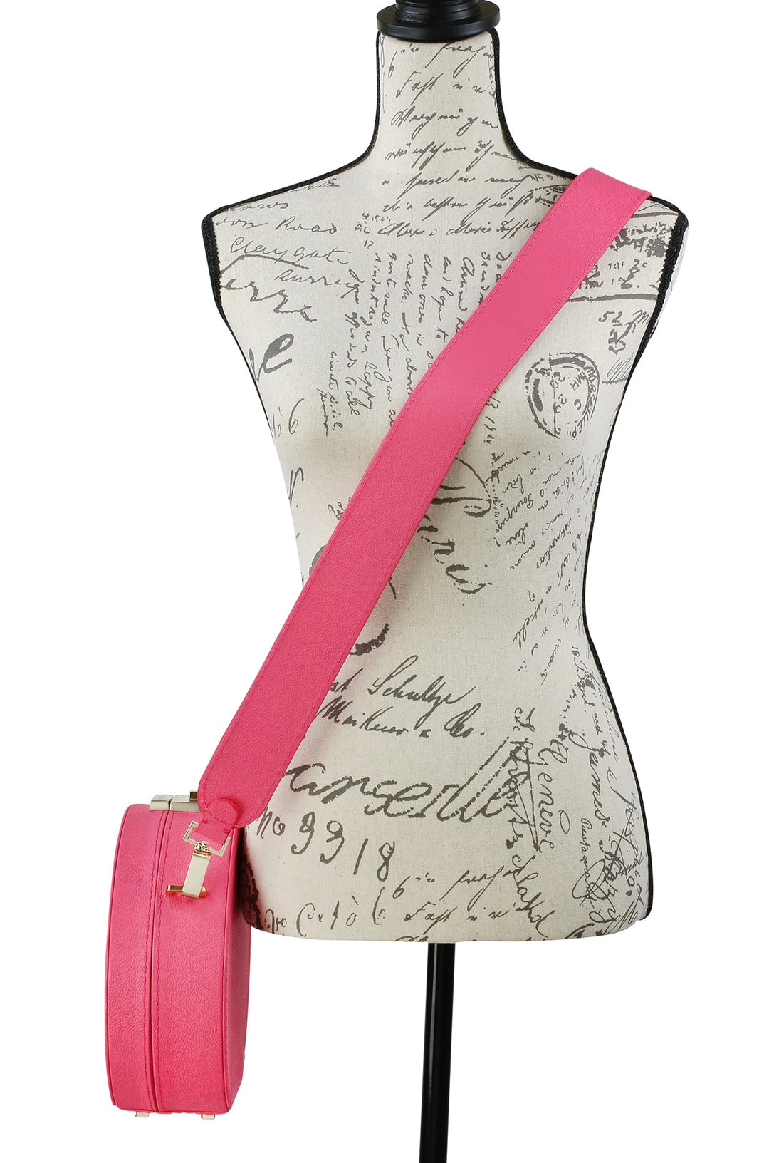 Le Chapeaux Round Structured Leather Satchel Handbag by Les Mallettes - Luxury Crossbody Bag with Top Handle - Rose